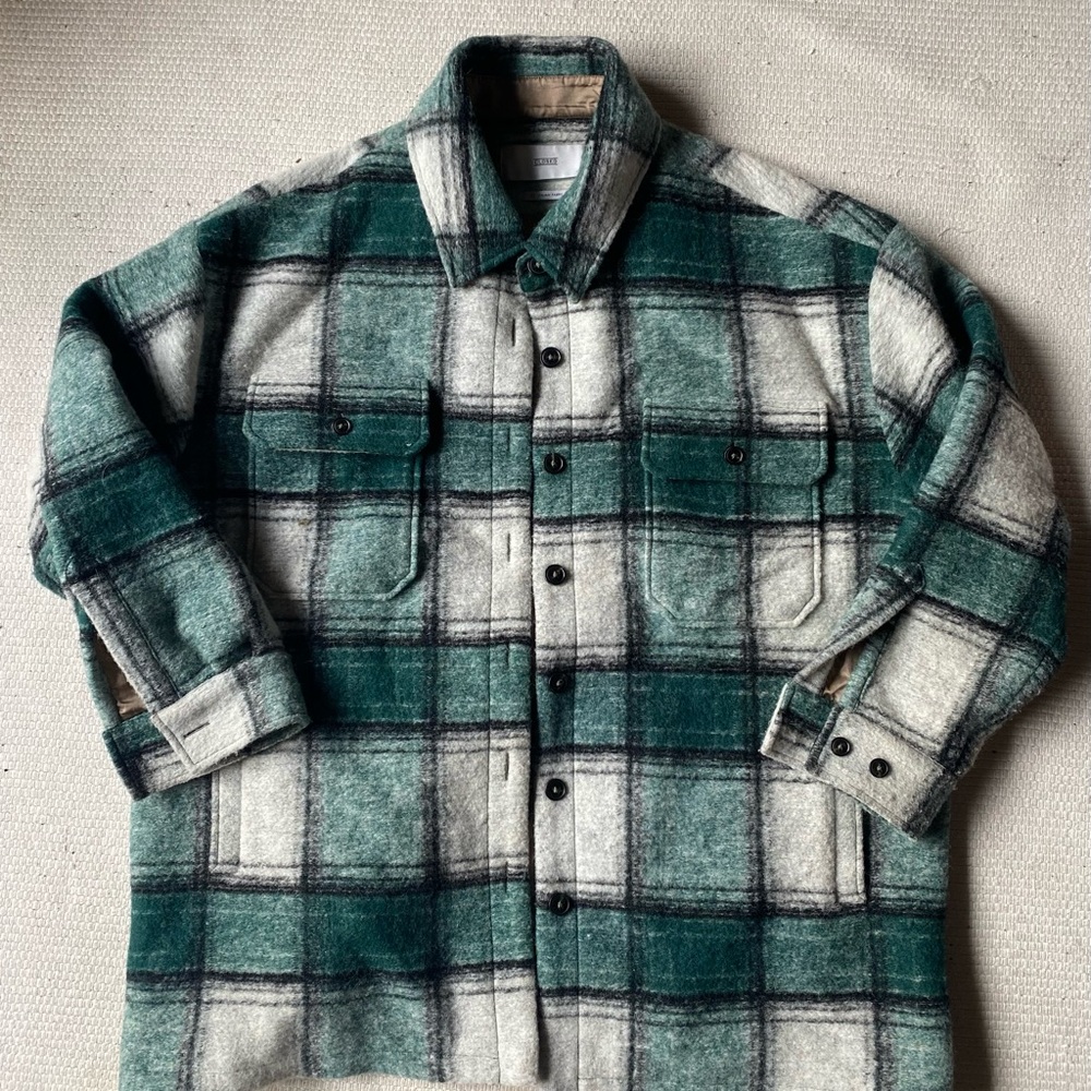 Closed, wool jacket with lining, oversized fit